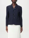 Marni Dark Blue Wool Fresh Fabric Baby Jacket With Embroidery In Blau