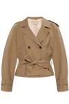 Marni Jacket With Belt In Winter Wheat