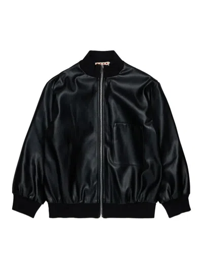 Marni Jacket With Logo In Black