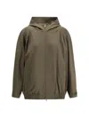 Marni Hooded Bomber Jacket In Green