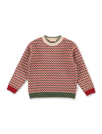 Marni Kid - Jacquard Knit Sweater In Multicolor