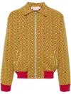 Marni Jacquard-pattern Sport Jacket In Yellow