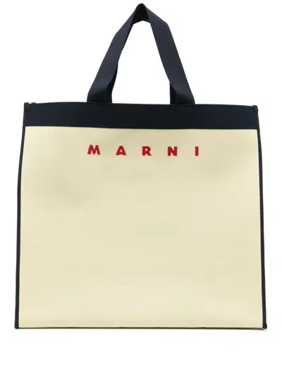 Marni Jacquard Tote Bag In 黄色