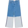 Marni High Turn-up Wide Leg Jeans In Blue