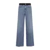 Marni 5-pocket Denim Trousers Contrast Waistband In Blue