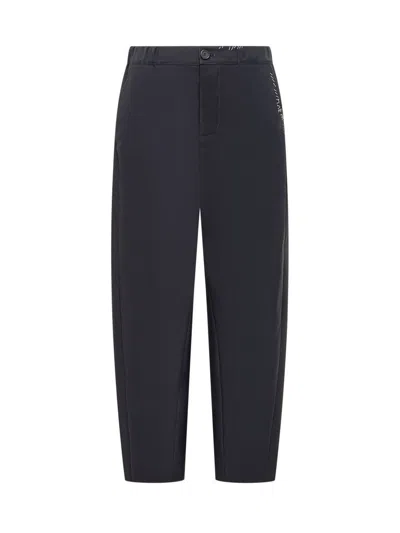 Marni Virgin Wool Flower Detail Pant In Blue