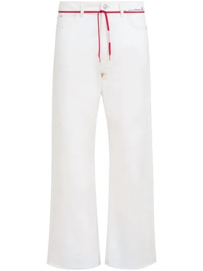 Marni Tie-waist Straight-leg Jeans In Lily White