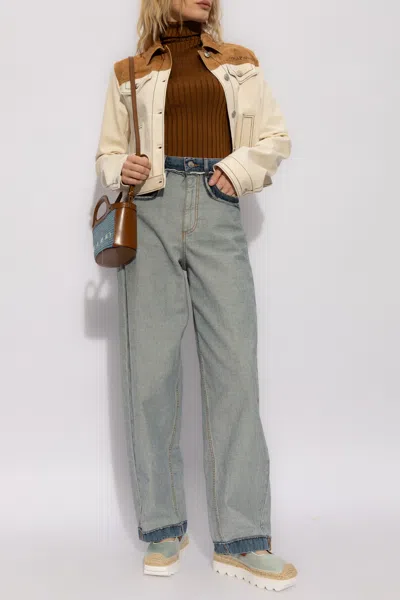 MARNI MARNI JEANS WITH INSIDE-OUT EFFECT