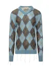 Marni Argyle-intarsia Sweater In Blue