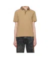 Marni Brown Canvas Collar Polo In Nude