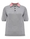 Marni Wool Polo Shirt With Velvet Collar Clothing
