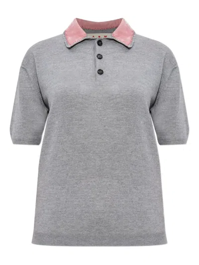 MARNI JERSEY POLO TOP