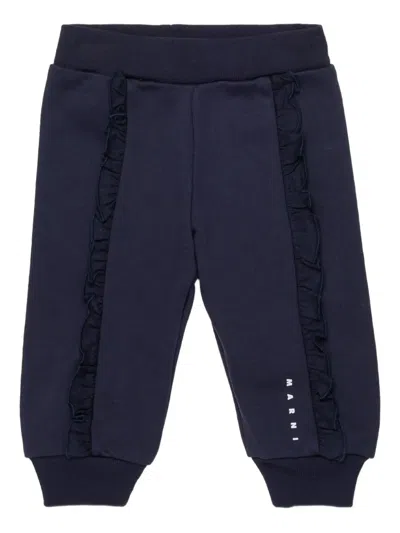 Marni Babies' Jersey Tracksuit Bottoms In Blue