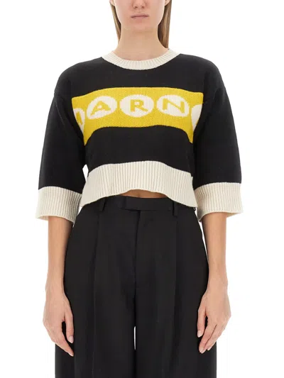 Marni Cropped Knit In Multi
