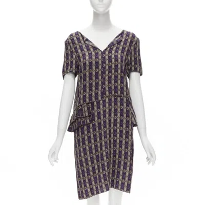 Marni Jewel Print Tier Ruffle Waist Sheath Dress In Brown