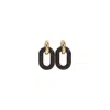 Marni Chunky Hoop Earrings Gold-tone Finish In Black
