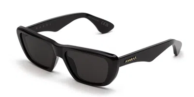 Marni Jimura Black Oan Men's Sunglasses Black Size 56