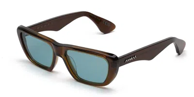 Marni Jimura Brown 1ff Men's Sunglasses Brown Size 56 In Shiny Brown