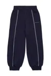 Marni Jogger Pants With Contrasting Seams In Blue