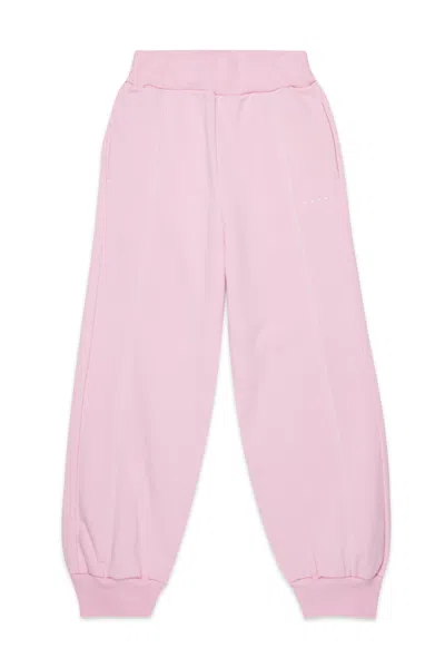 Marni Jogger Pants With Contrasting Seams In Pink