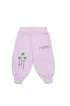 Marni Jogger Pants With Embroidered Flowers In Pink