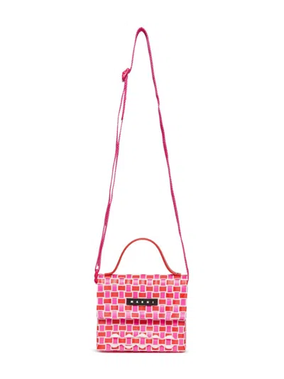 Marni Kids' Joy Macro Shoulder Bag In Pink
