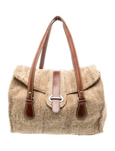 Pre-owned Marni Jute Top Handle Bag In Neutrals