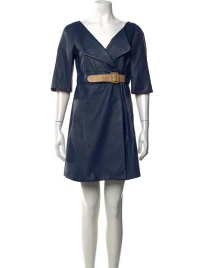 Pre-owned Marni Kangaroo Mini Dress In Blue