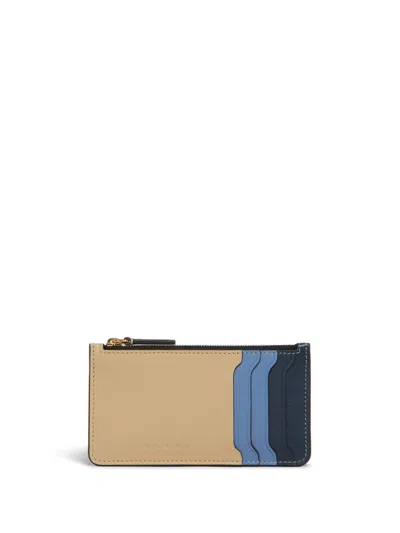 Marni Embossed-logo Cardholder In Neutral