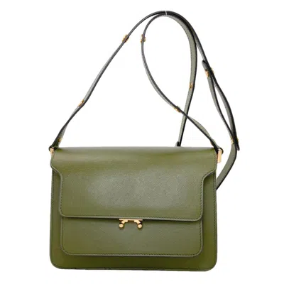 Pre-owned Marni Khaki Leather Shoulder Bag ()