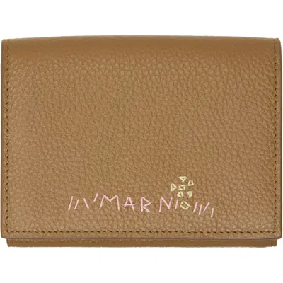 Marni Khaki Trifold Wallet In 00v29 Mud