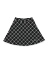 Marni Check-pattern Embroidered-logo A-line Skirt In Black