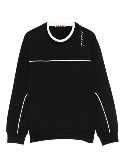 MARNI MARNI KIDS BLACK LONG-SLEEVED CREWNECK SWEATSHIRT