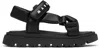 Marni Kids Black Padded Sandals In Black