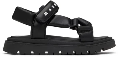 Marni Kids Black Padded Sandals