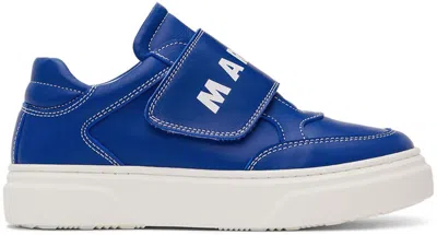 Marni Kids Blue Velcro Sneakers In Var. 2