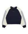 Marni Kids' Felpa Girocollo Con Dettagli Colorblock In Blue