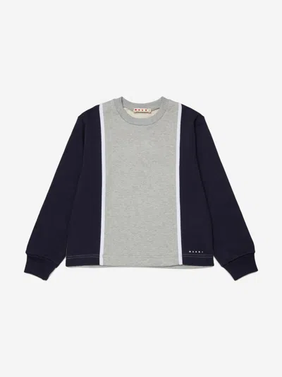 Marni Kids Colourblock Sweatshirt In Blue