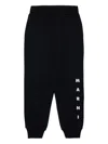 Marni Kids Cotton Sports Trousers In Black