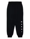 Marni Kids Cotton Sports Trousers In Black