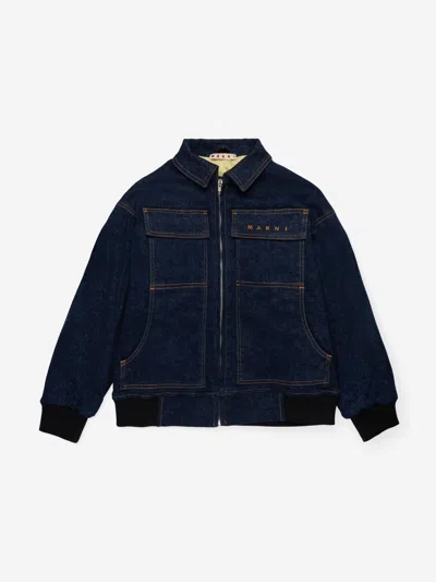 MARNI MARNI KIDS DENIM ZIP UP JACKET