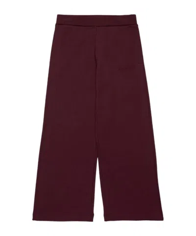 Marni Kids Elasticated Waistband Fleece Pants In Burgundy