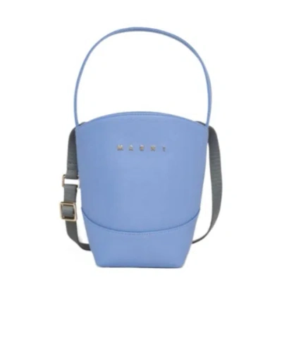 Marni Kids Flower Basket Shoulder Bag In Multi