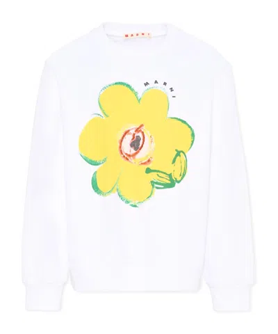 Marni Kids Flower Patch Crewneck Sweatshirt In Multi