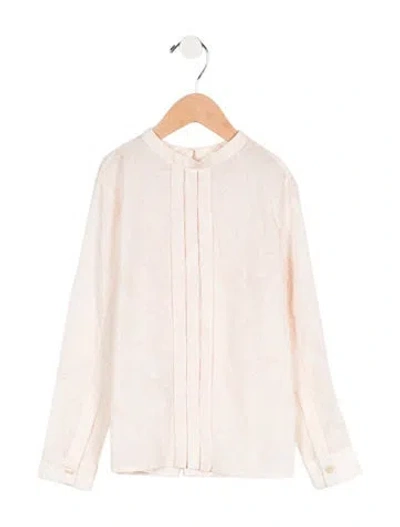 Pre-owned Marni Kids Girls Printed Long Sleeve Top In Neutrals