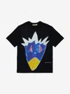 Marni Kids Graphic Print T-shirt In Black