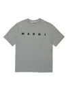 Marni Kids Gray Crew-neck Short-sleeve T-shirt In Gray