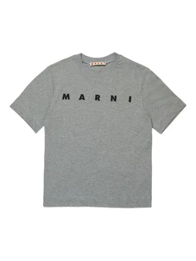 MARNI MARNI KIDS GRAY CREW-NECK SHORT-SLEEVE T-SHIRT