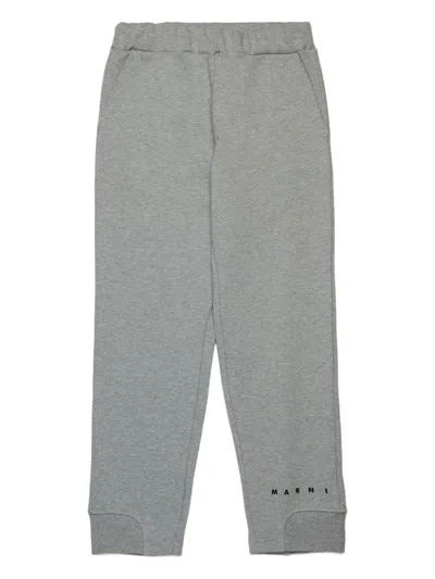 MARNI MARNI KIDS GRAY FLEECE TROUSERS