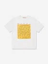 Marni Kids Illustrated Dogs Logo T-shirt In White